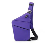 FANDARE Segmented Sling Bag Women Sport Crossbody Bag Men Chest Pack Motorcycle Unisex Shoulder Bag Cover Pack Right Shoulder Carry Body for Outdoor Running Travel Daypacks Violet