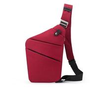 FANDARE Segmented Sling Bag Women Sport Crossbody Bag Men Chest Pack Motorcycle Unisex Shoulder Bag Cover Pack Right Shoulder Carry Body for Outdoor Running Travel Daypacks Wine Red