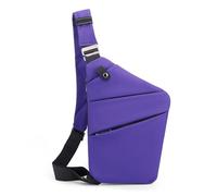 FANDARE Segmented Sling Bag Women Sport Crossbody Bags Men Chest Pack Motorcycle Unisex Gym Cover Pack Left Shoulder Carry Body for Outdoor Running Travel Daypacks Violet