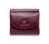 FANDARE Short Wallet Credit Card Holder for Men Women Genuine Leather Purse Waterproof Bifold Wallet Coin Pocket Purse Holders Money Organizers Red