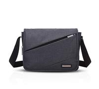FANDARE Shoulder Bag Men's Messenger Bags for 9.7 Inches Tablet Casual Laptop Bag for Travel Work School Commute Crossbody Satchel Bag Polyester Black