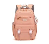 FANDARE Simple School Backpack Teenager Girls Boys Bookbag from Streets to Trails Daypack Youthful Daily Commute Campus Primary High Middle Student Daily College Outdoor Travel Backpacks Pink