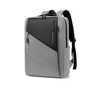 FANDARE Slim Laptop Backpack Travel Business Rucksack with USB Charging Port Multi-Color Splicing College School Bag fits 15.6 Inch Laptop for Women Men Student Hiking Bookbag Casual Daypack Grey