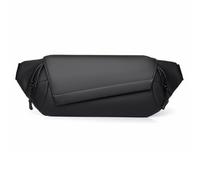 FANDARE Sling Bag Crossbody Backpack with Magnetic Buckle & Upgraded Double-Layer Storage Stylish Crossbody Chest Belt Bum Bag Small Travel Bag for Men Women Cycling Hiking Daily Use Black
