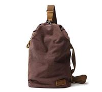 FANDARE Sling Bag, Unisex Vintage Canvas Chest Bag Bum Bag, Hands-Free Lightweight Crossbody Sling Pack for Men Women, Chest Crossbody Bags for Daily Commute, Travel, Festivals Coffee