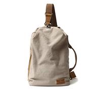 FANDARE Sling Bag, Unisex Vintage Canvas Chest Bag Bum Bag, Hands-Free Lightweight Crossbody Sling Pack for Men Women, Chest Crossbody Bags for Daily Commute, Travel, Festivals Off-white
