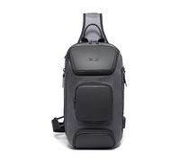 FANDARE Sling Chest Bag Men Business Shoulder Crossbody Backpack fit 9.7 inch Tablet Large Casual Daypack for Outdoor Travel Work Hiking Running Indoor Activities Durable Polyester Gray