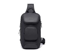 FANDARE Sling Chest Bag Men Business Shoulder Crossbody Backpack fit 9.7 inch Tablet Large Casual Daypack for Outdoor Travel Work Hiking Running Indoor Activities Durable Polyester Black