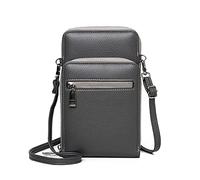 FANDARE Small Phone Shoulder Bag, Soft PU Leather Mobile Phone Bags for Women, Versatile Crossbody Bags for Women with Multiple Pockets, Travel Bag Daily Bag with Adjustable Shoulder Strap Gray