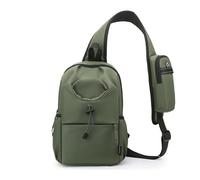 FANDARE Sport Sling Bag Men Chest Pack with Shoulder Pocket Women Versatile Motorcycle Crossbody Sling Bag Cover Pack Carry Body Wallet for Hiking Running Outdoor Travel Daypacks Green