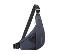 FANDARE Sport Sling Bag Men Chest Pack Women Motorcycle Women Crossbody Sling Bag PU Leather Cover Pack Left Shoulder Carry Body Wallet for Hiking Running Cycling Outdoor Travel Daypacks Blue Left