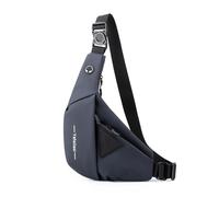 FANDARE Sport Sling Bag Men Chest Pack Women Motorcycle Women Crossbody Sling Bag PU Leather Cover Pack Right Shoulder Carry Body Wallet for Hiking Running Cycling Outdoor Travel Daypacks Blue Right