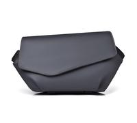FANDARE Stylish Sling Bag Men Chest Pack Women Motorcycle Crossbody Sling Bag with Luggage Strap Waterproof PU Leather Shoulder Body Wallet for Hiking Running Cycling Outdoor Travel Daypacks Grey