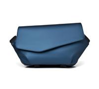 FANDARE Stylish Sling Bag Men Chest Pack Women Motorcycle Crossbody Sling Bag with Luggage Strap Waterproof PU Leather Shoulder Body Wallet for Hiking Running Cycling Outdoor Travel Daypacks Blue