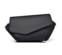 FANDARE Stylish Sling Bag Men Chest Pack Women Motorcycle Crossbody Sling Bag with Luggage Strap Waterproof PU Leather Shoulder Body Wallet for Hiking Running Cycling Outdoor Travel Daypacks Black