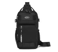 FANDARE Tactical EDC Sling Bag Crossbody Backpack Military Sport Bag Pack Chest Shoulder Bag for Men One Strap Motorcycle for Camping Hiking Cycling Outdoors Travel Waterproof Satchel Bag Black