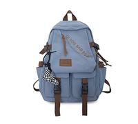 FANDARE Teen Girls Casual Backpack High Middle School Daypack Women Daily Travel Laptop Bag Women Men College Backpacks Outdoor Urban Versatile Knapsack with Cute Pendant Blue