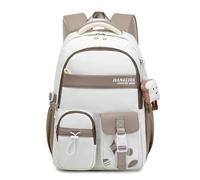 FANDARE Teens Casual Daypacks School Backpack School Bags Back Packs School Bag for Girls Boys Travel Backpack Secondary School Rucksack Backpack Daypacks Travel College Bag Brown