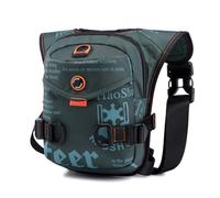 FANDARE Thigh Drop Leg Bag for Men Women with Leg Strap Waist Fanny Pack Bumbags Sling Bag Motorcycle Chest Crossbody Cover Pack for Cycling Travel Outdoor Sport Gym College Shoulder Bag Dark Green