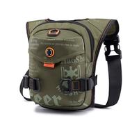 FANDARE Thigh Drop Leg Bag for Men Women with Leg Strap Waist Fanny Pack Bumbags Sling Bag Motorcycle Chest Crossbody Cover Pack for Cycling Travel Outdoor Sport Gym College Shoulder Bag Green