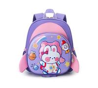 FANDARE Toddler Backpack Waterproof Preschool Backpack 3D Cute Cartoon Schoolbag for Kids Kindergarten with Anti Lost Leash Children's School Bags Girls Boys Daughter Son Outing Daypacks Purple