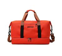 FANDARE Travel Handbag Sports Gym Bag Weekender Carry On Overnight Bags for Women Men Duffle Bag Sport Workout Gym Swim Hospital Shoulder Bag with Luggage Sleeve & Shoe Compartment Orange