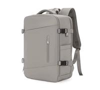 FANDARE Travel Rucksack for Women Large Waterproof Backpack with Laptop Compartment for Work USB Charging Port & Luggage Strap for Business Multi-Pocket Weekender Bag Grayish Brown