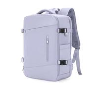 FANDARE Travel Rucksack for Women Large Waterproof Backpack with Laptop Compartment for Work USB Charging Port & Luggage Strap for Business Multi-Pocket Weekender Bag Light Purple