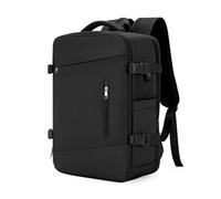 FANDARE Travel Rucksack for Women Large Waterproof Backpack with Laptop Compartment for Work USB Charging Port & Luggage Strap for Business Multi-Pocket Weekender Bag Black