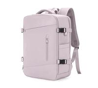 FANDARE Travel Rucksack for Women Large Waterproof Backpack with Laptop Compartment for Work USB Charging Port & Luggage Strap for Business Multi-Pocket Weekender Bag Lotus Root Pink