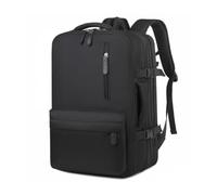 FANDARE Travel Rucksack for Women Men Large Waterproof Backpack with Laptop Compartment for Work USB Charging Port & Luggage Strap for Business Multi-Pocket Weekender Bag Black