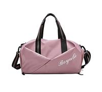 FANDARE Ultra-Light Travel Handbag Sports Gym Bag Weekender Overnight Bags Women Men Duffle Bag Workout Gym Swim Hospital Shoulder Bag with Wet & Dry Separation Pocket & Shoe Compartment Light Pink