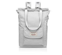 FANDARE Unisex Backpack Casual Shoulder Bags with USB Charging Port Luggage Strap School Bag Daypack for 15.6 inch Laptop Rucksack College Travel Student Knapsack Durable Polyester Grey