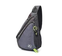 FANDARE Unisex Chest Sling Shoulder Backpacks Lightweight Hiking Crossbody Bags fit 9.7 inch Tablet Multipurpose Daypacks for Teens School Outdoor Travel Running Climbing Durable Polyester Gray