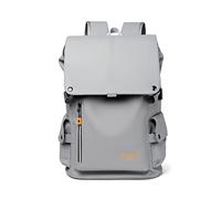 FANDARE Unisex Laptop Backpack 15.6 Inch with USB Charging Port & Headphone Port Waterproof Polyester Rucksack Multi-Pocket Design Reflective Strips for Travel Work & Daypack Gray