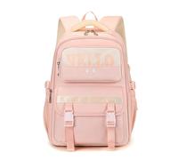 FANDARE Unisex School Bags Teenager Casual Backpack Girls Boys Student Bookbag Minimalist Carry Daypack Youthful Mom’s Go-to Daily Commute Campus College Outdoor Travel Versatile Knapsack Pink