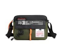 FANDARE Unisex Shoulder Bag Casual Crossbody Pack for Women Men Purses fit 7.9 inch Tablet Shoulder Packs Girls Boys Shopping Party Daily Satchel Bags for Outdoor Travel Daypacks Nylon Black Green
