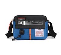 FANDARE Unisex Shoulder Bag Casual Crossbody Pack for Women Men Purses fit 7.9 inch Tablet Shoulder Packs Girls Boys Shopping Party Daily Satchel Bags for Outdoor Travel Daypacks Nylon Black Blue