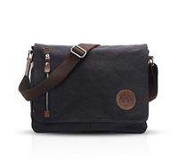 FANDARE Unisex Shoulder Crossbody Bag Canvas Messenger Satchel College Bag Schoolbag Bookbag Travel Commute Work Bag for 14 inch Laptop Briefcase Multipurpose Men/Women Blue