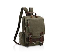 FANDARE Unisex Sling Bag Canvas Crossbody Shoulder Backpack Men Chest Bag Women Casual Daypacks Rucksack for Student Travel Commuter Outdoor Cycling Hiking Indoor Activities Retro School Bag