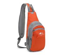FANDARE Unisex Sling Bags Chest Shoulder Hiking Backpack Women Men Crossbody Bags Cover Pack Sport Rucksack for Travel Bicycle Sport Gym Daypacks with Earphone Hole Small Daypacks Orange