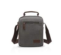 FANDARE Vintage Canvas Messenger Bag Shoulder Crossbody Bag for Men Women Travel Bag Handbag Briefcase for Working School Camping Hiking Daily Use Satchel Bag Gray