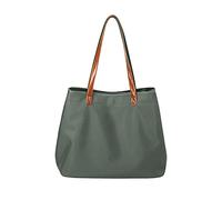 FANDARE Vintage Handbags Women College Tote Bag Waterproof Nylon for 15 Inch Laptop Travel Shopping Office Business Green M