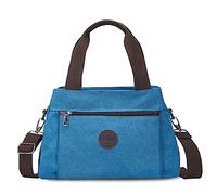 FANDARE Vintage Handbags Women Shoulder Bags Canvas Messenger Crossbody College Bag for Shopping Travel Office Business Blue