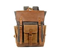 FANDARE Vintage Rucksack for Men Backpack Hiking Women Canvas Outdoor Hiking Daypacks Vintage Daypacks Travel Trekking Rucksack Shoulder Bag for Men Women Sport Camping Mountaineer Knapsack Dark Gray