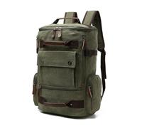 FANDARE Washed Canvas Backpack for Men Women Army Green | vintage rucksack casual daypack travel hiking school bag with multiple pockets, durable canvas fabric & reinforced stitching