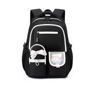 FANDARE Waterproof School Backpack for Girls Laptop Backpack for Women Lightweight Travel Rucksack with Luggage Strap Large Capacity 6 Pockets Oxford Student Rucksack White