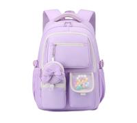 FANDARE Waterproof School Backpack for Girls Laptop Backpack for Women Lightweight Travel Rucksack with Luggage Strap Large Capacity 6 Pockets Oxford Student Rucksack Light Purple