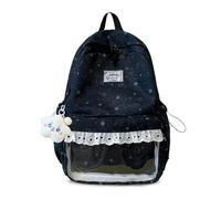 FANDARE Women Backpack Casual Daypack with Lace Trim Star Print School Bag