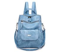 FANDARE Women Backpack Multipurpose Anti Theft Handbag Girl PU Leather Daypack Convertible Shoulder Crossbody Bag Lightweight Casual Rucksack for Work Travel School Daily Use Gray
